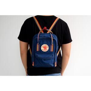 FjallRaven Women's Cobalt Blue Kanken Rainbow Backpack Outdoor Travel L9-18